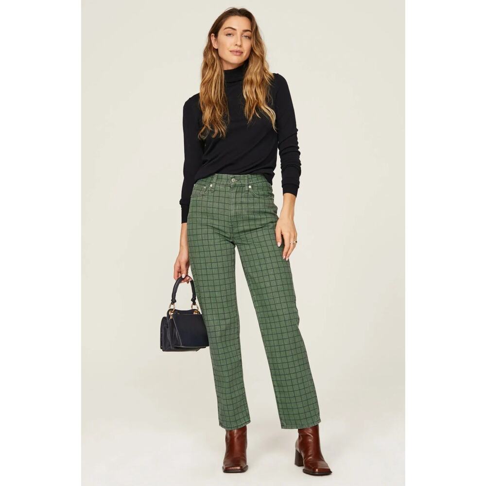 Madewell Straight Plaid Jeans